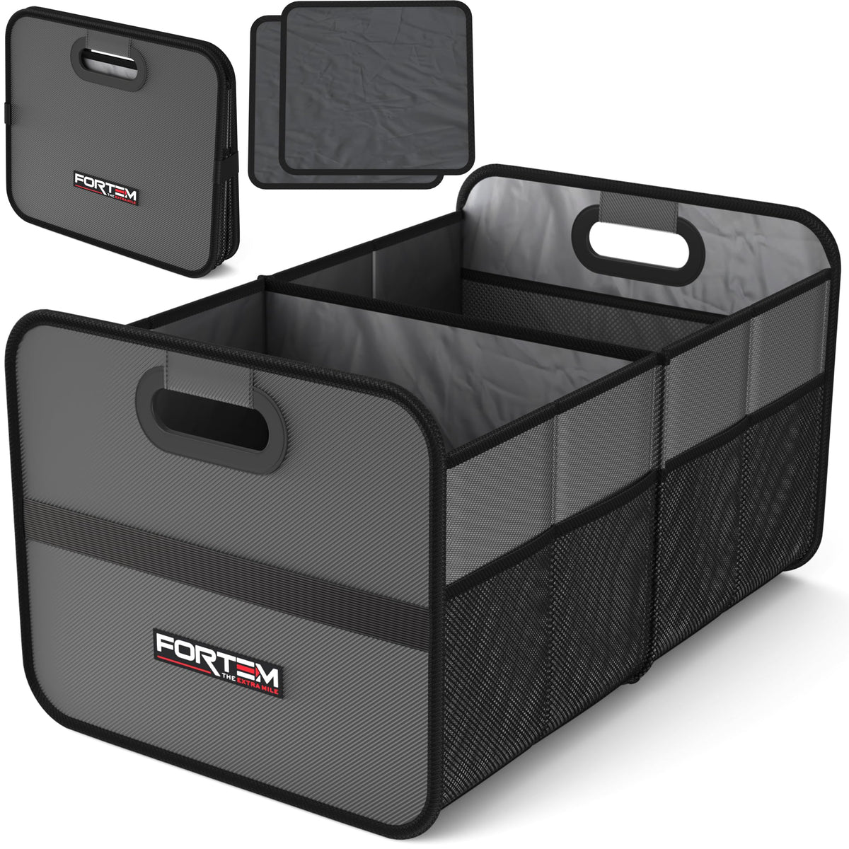 FORTEM Trunk Organizer - Car Organizer & Storage for SUVs, Trucks, Sedans