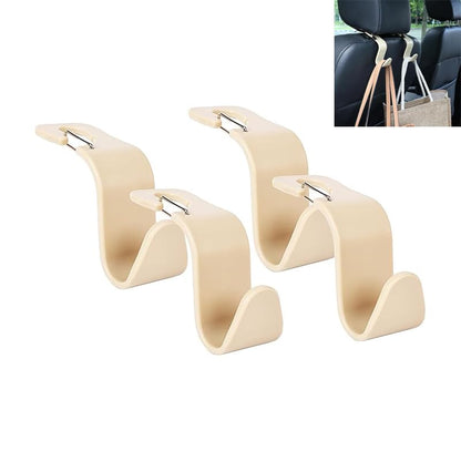 Car Headrest Hooks, 50lbs Load, Durable ABS, 4-Pack Car hooks
