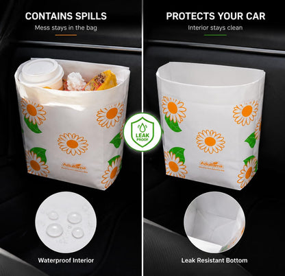 20PCS Large Car Garbage Bin Bags, Stick-On Leak-Resistant Car Trash Bags