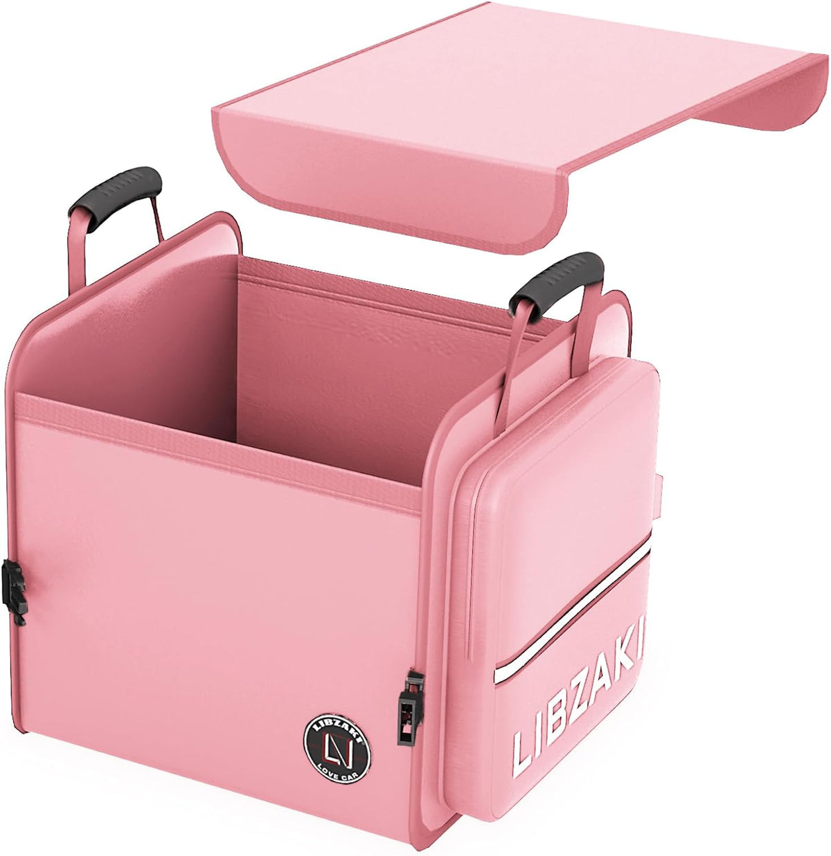 LIBZAKI Car Trunk Storage Organizer, Collapsible Trunk Storage Box for Car Truck SUV-Pink