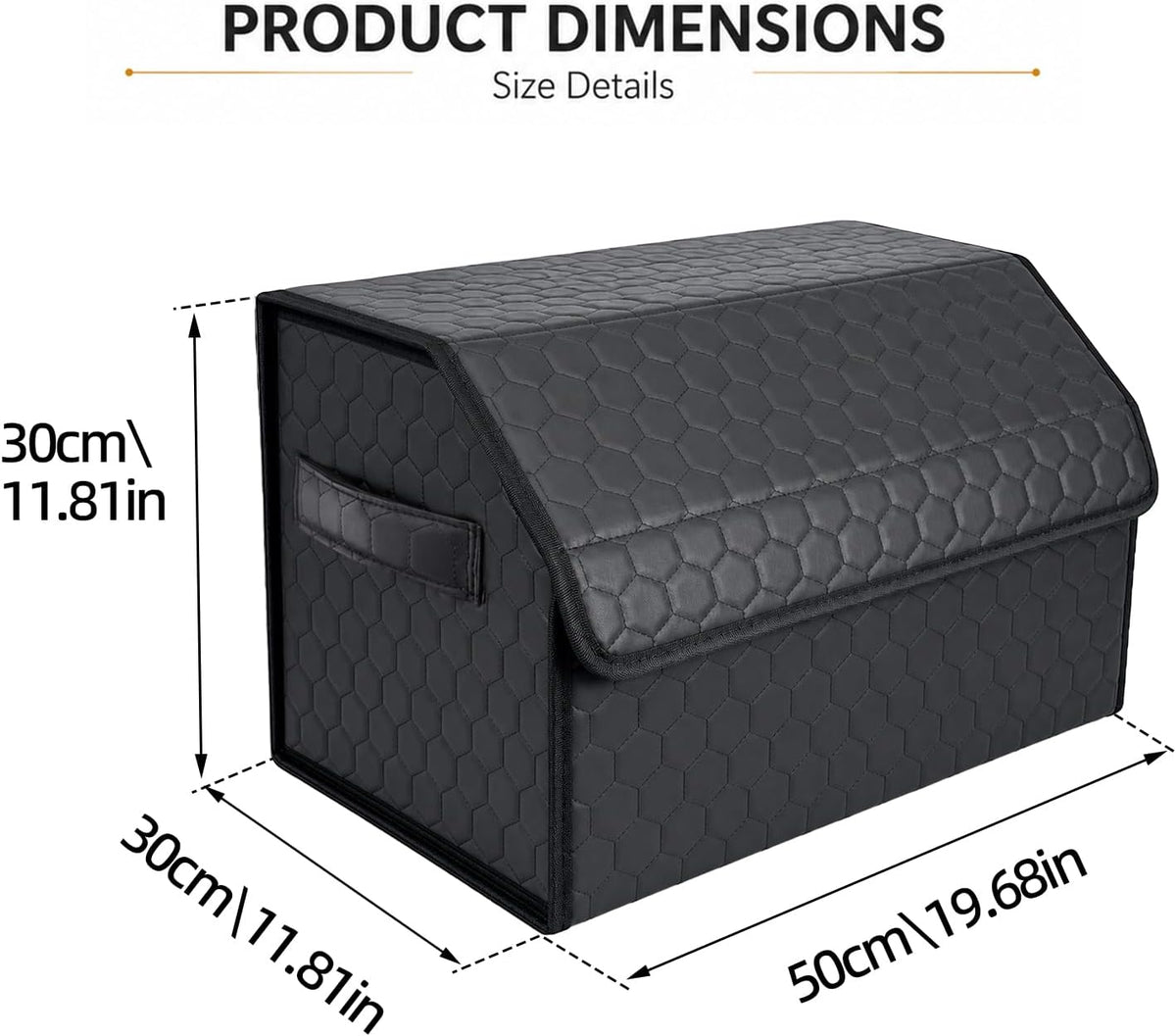 Trunk Organizer Car Trunk Organizer for SUV and Sedan, Black, 20 inches