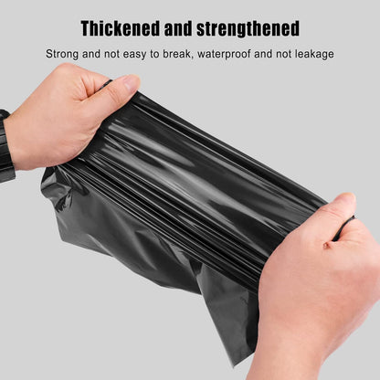 Car Trash Bags Disposable, 100 Pack Car Garbage Bag, Self Adhesive Small Trash Bags for Car, Black for Car, Kitchens, Bedrooms, Offices, During Travel and Camping (9.8 * 12.2 Inches)