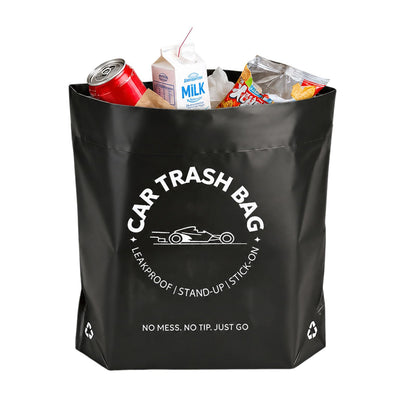 Disposable Car Trash Bags, Stand-Up & Stick-On Car Trash Can Alternative