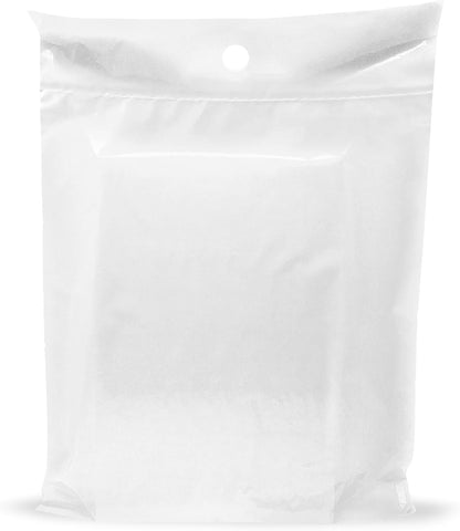 12x15 White Car Trash Bags, Leak-Proof, Headrest Handle, 2 Mil, 50 Pack