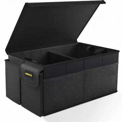 MIKKUPPA Trunk Organizer with Lid - 65L Collapsible Car Organizer, White