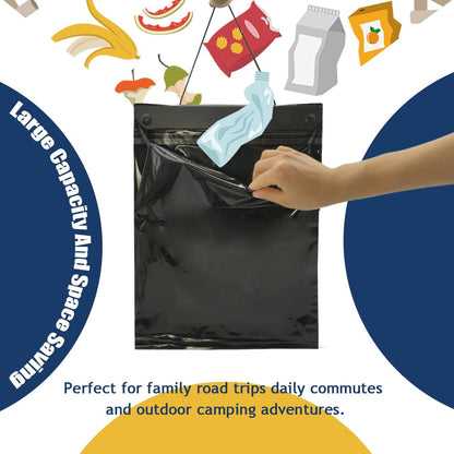Philbinden 50 Count Car Trash Bags Paste On Leak Proof Disposable Garbage Pouches for Auto Vehicle Office Space Saving