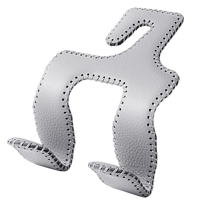 2 in 1 Car Headrest Hooks for Purses and Bags, Upgraded Leather Organizer Storage Holder Hooks Matching Cars Interior, 1-Pack, Gray