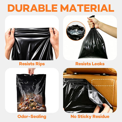 80 Count Hanging Car Trash Bags, Disposable Leak-proof Garbage Can for Car