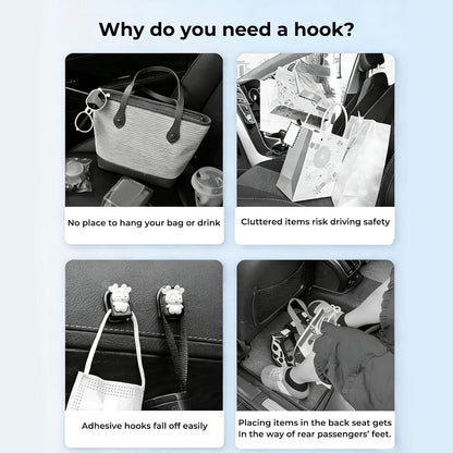 2PCS Car Hooks Universal for Sport Seat Back Headrest