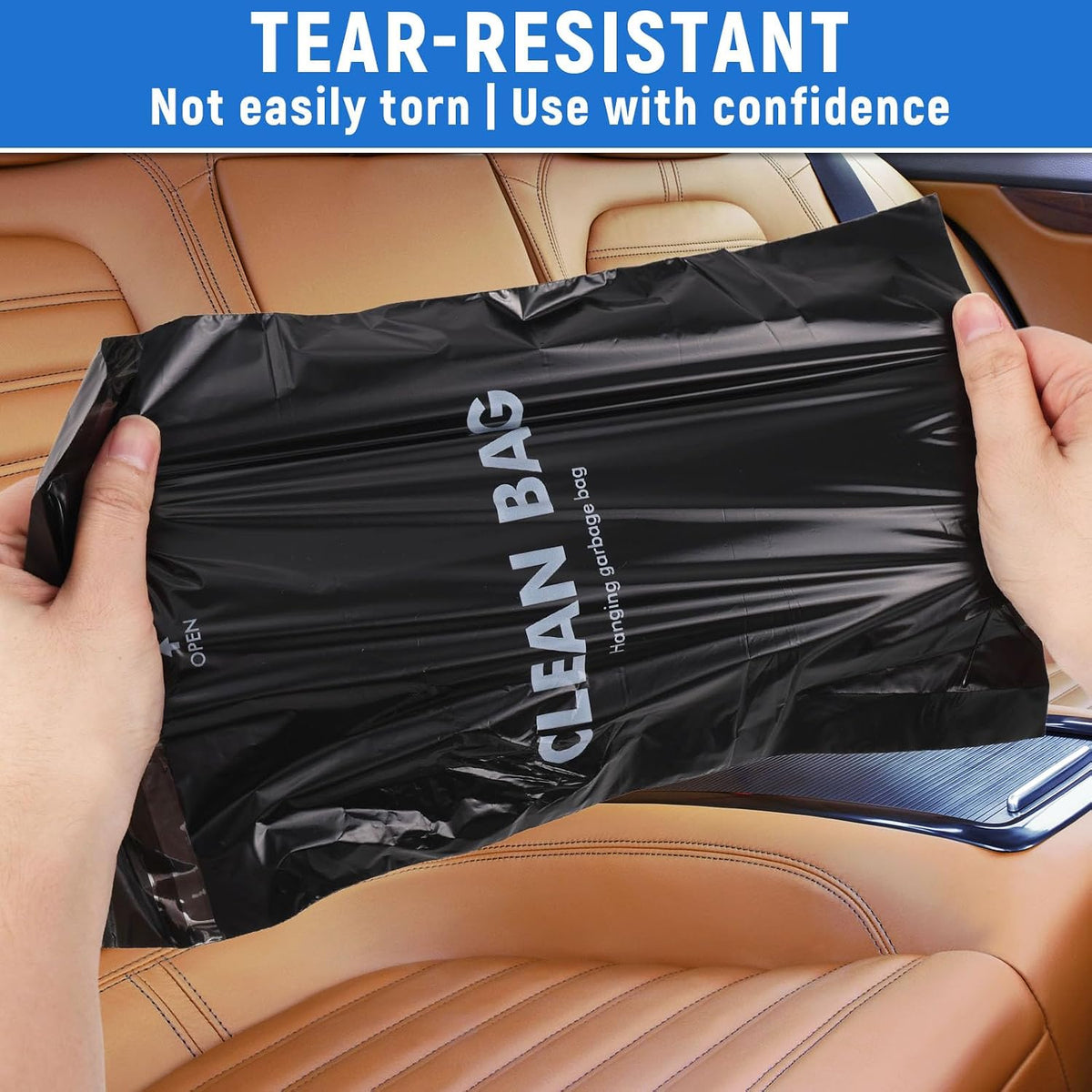 Gosknor 100pcs Disposable Car Trash Bags, Hanging Car Garbage Bags