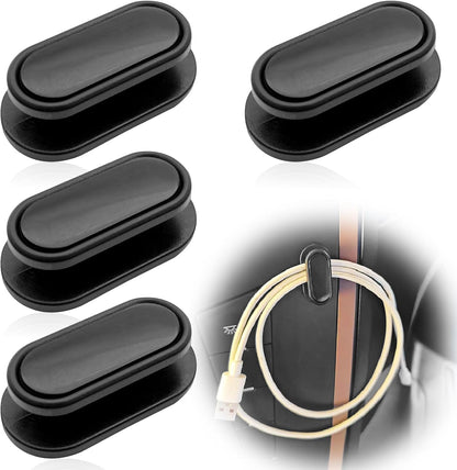 4 PCS Car Mini Hooks, Strong Self-Adhesive Multifunctional Hooks for Car Interior, Hang on Backseat, Dashboard, Holds Keys, Charging Cables, Earphones, Car Interior Accessories (Glossy)
