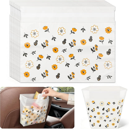 30 Pack Disposable Car Trash Bags Self-Adhesive Leak Resistant