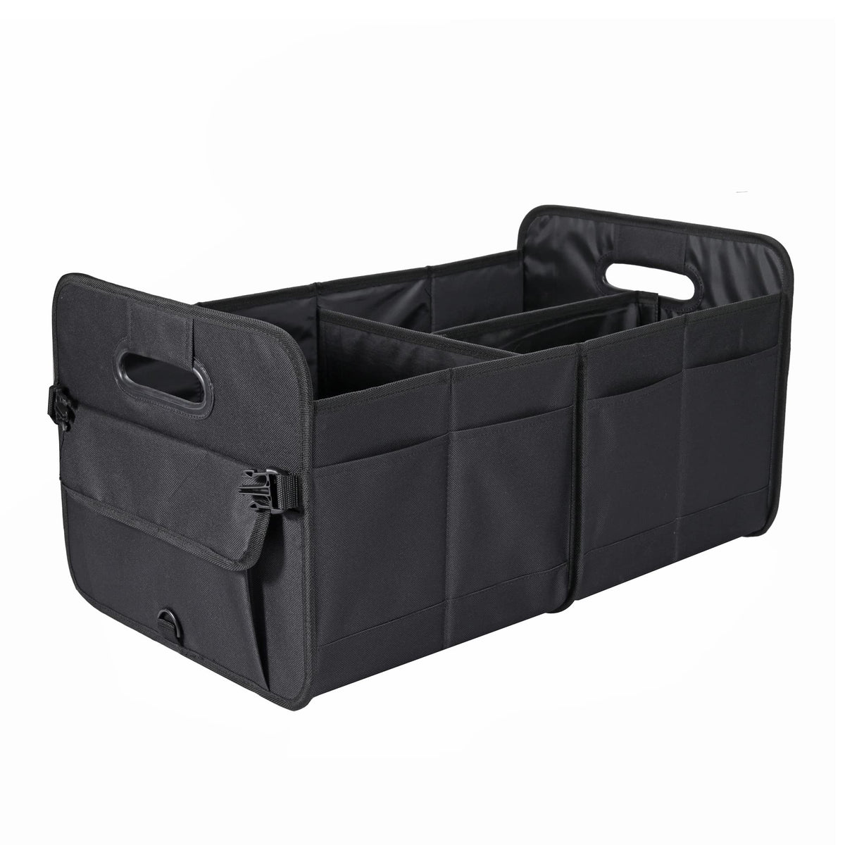 AOKJOY Car Trunk Organizer Car Storage Organizer Collapsible Multi Compartment Car Organizer Adjustable Straps for SUV(Beige)