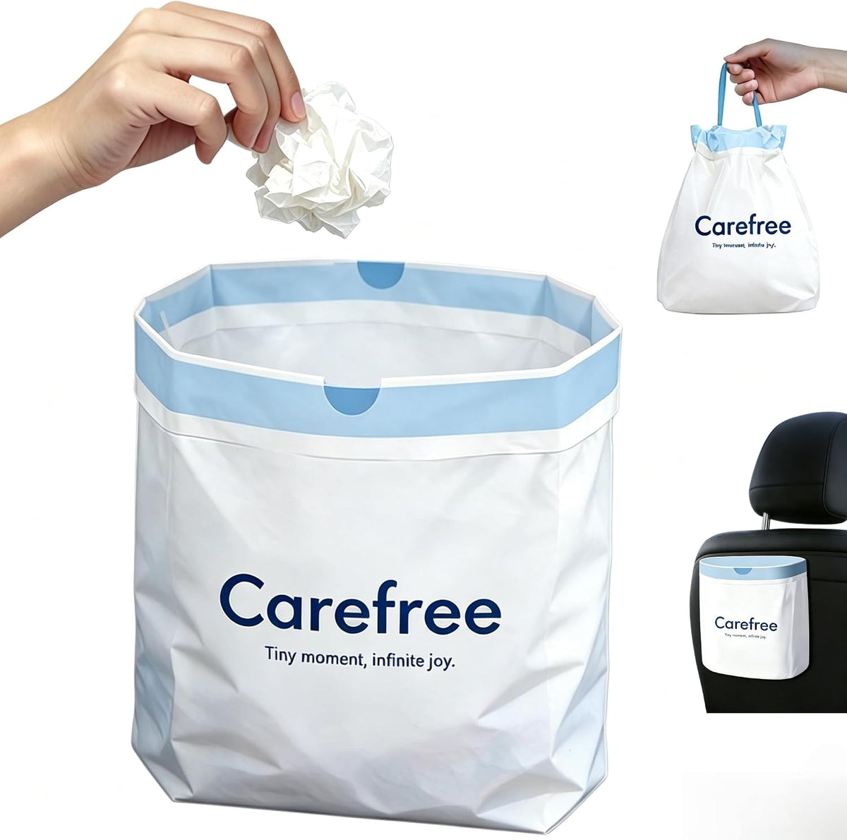 Disposable Car Trash Bags Standable Adhesive Hanging Waste Bags
