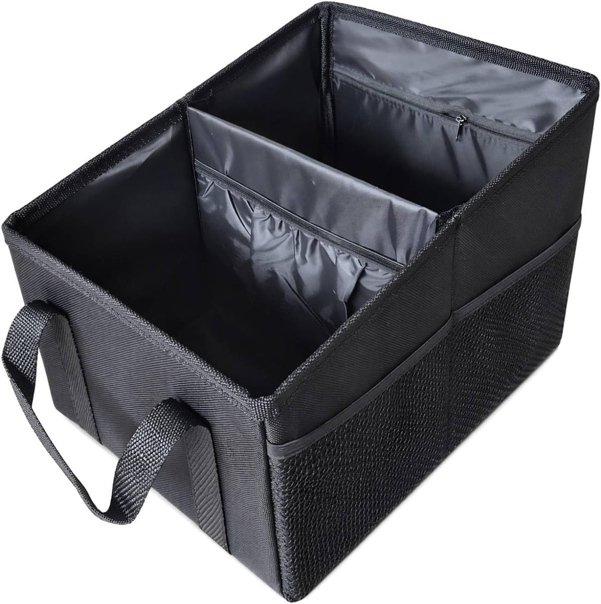 Car Seat Organizer, Collapsible Front Seat Storage Box, Black
