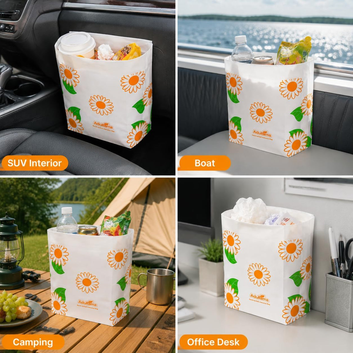 20PCS Large Car Garbage Bin Bags, Stick-On Leak-Resistant Car Trash Bags