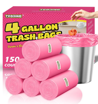 Small 3 Gallon Trash Bags Unscented, 0.78 Mil, Colored, 150 Count