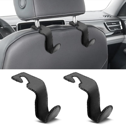 USSDE Car Seat Hooks Vehicle Headrest Back Storage Organizer 4 Pack for Purses Bags backpacks Groceries Hanger Holder - Universal Sturdy Holds 55lbs 360° Rotating (Style A/Black)