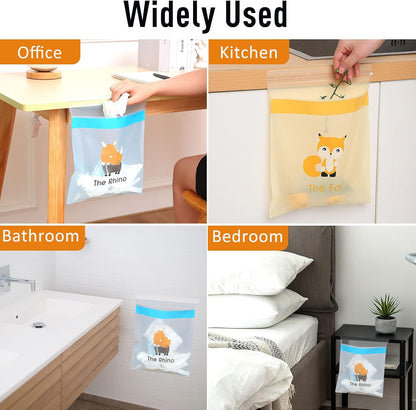 Upgraded Car Trash Bag, 45pcs Easy Stick-On Disposable Car Garbage Bags, Waterproof Leak-proof Vomit Bag, Kitchen Storage Bag, Suitable for Car Bedroom Bathroom Office Study Room