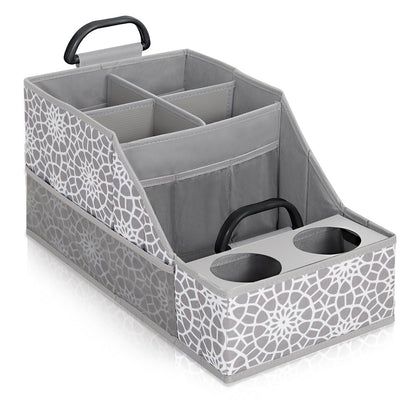 MULISOFT Car Backseat Organizer with 11 Compartments & 2 Cup Holders, Black