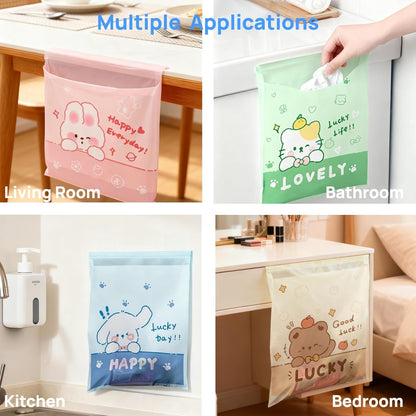 60Pcs Hanging Car Trash Bags Disposable Leakproof For Auto Home Travel