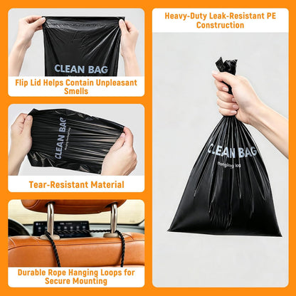 50 PCS Car Trash Bag, Hanging Disposable Car Trash Bags
