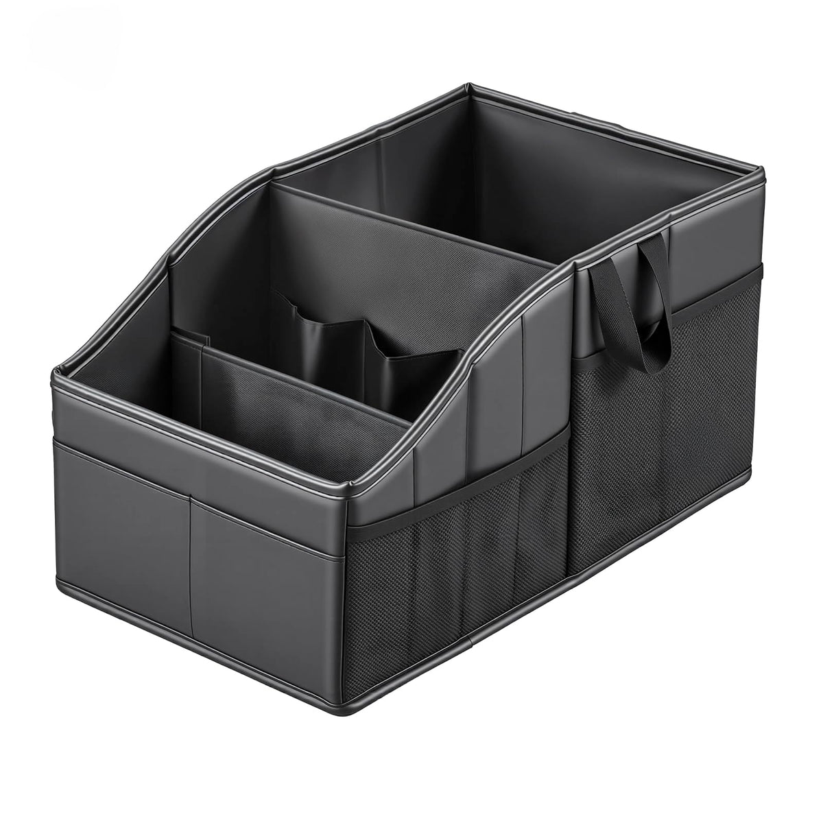 WHHMK Sturdy Leather Car Storage Support Up to 33 LB,Carbon Fiber Texture