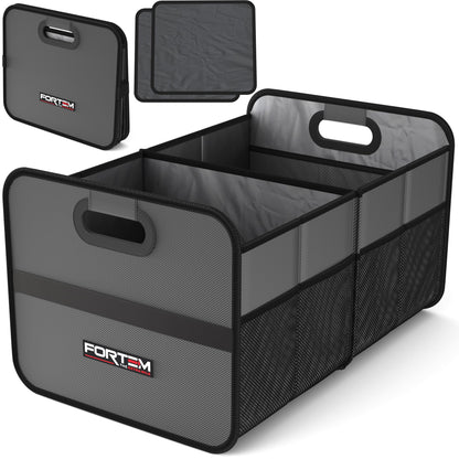 FORTEM Trunk Organizer - Car Organizer & Storage for SUVs, Trucks, Sedans