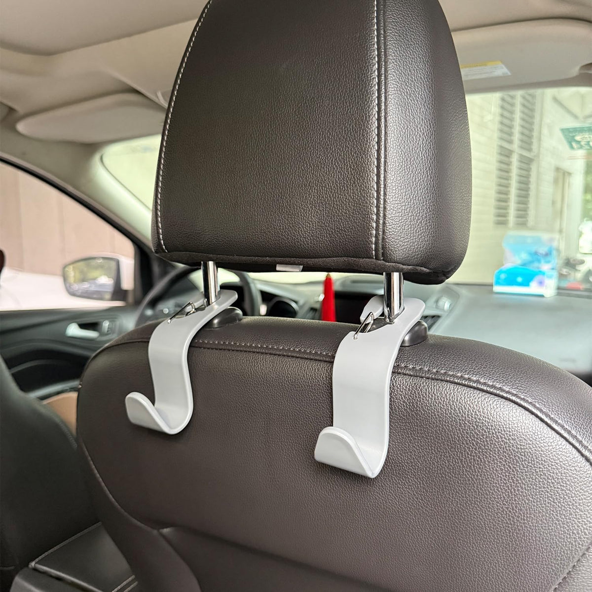 Car Headrest Hooks, 50lbs Load, Durable ABS, 4-Pack Car hooks