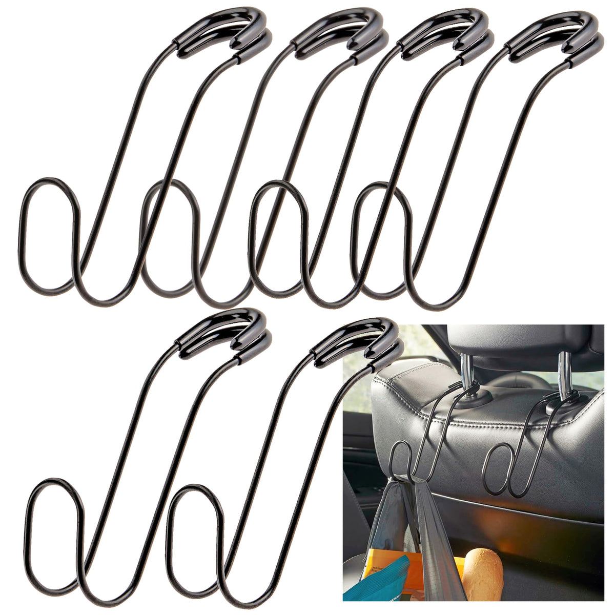 High Road Metal Car Hooks for Large Purse Straps and Heavy Bags
