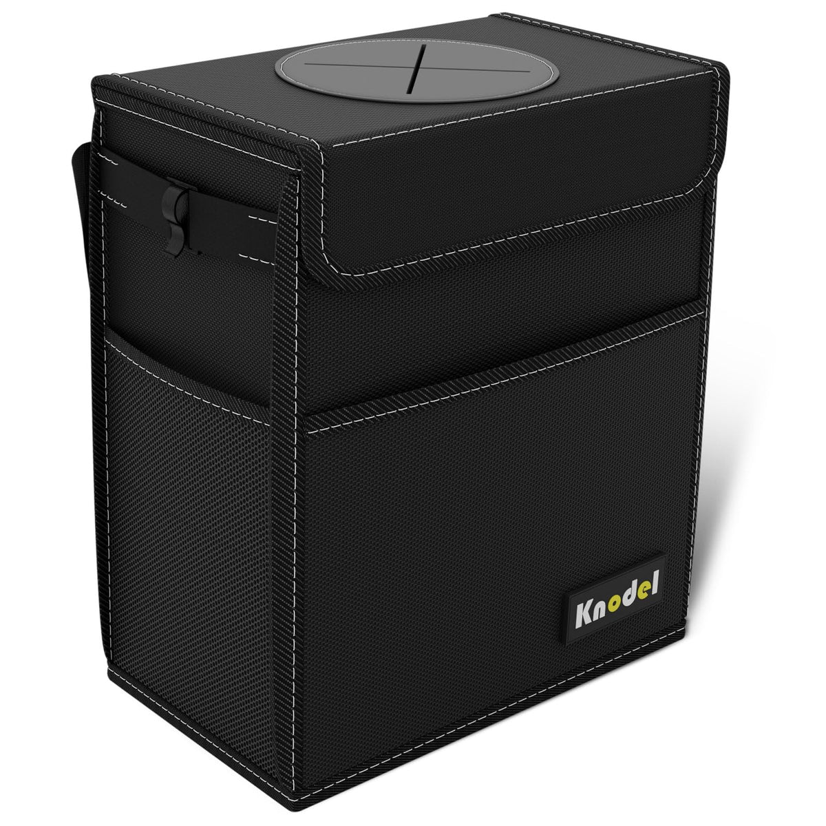 K KNODEL 2 Gallon Black Leak-Proof Waterproof Car Trash Can with Lid