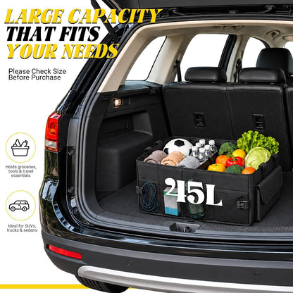 45L Trunk Organizer, Small Foldable Car Organizer for SUV, Jeep, Sedan