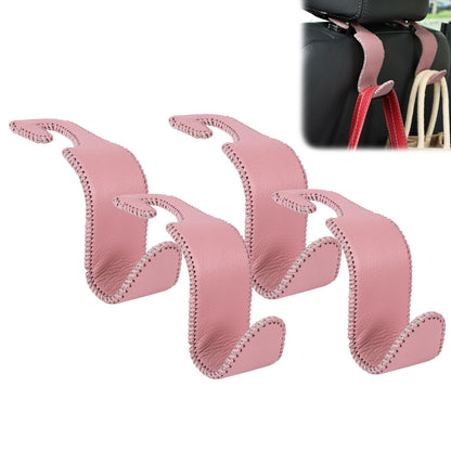 Car Seat Headrest Hook 55lb Heavy Duty Metal Hanger with Leather for Bags