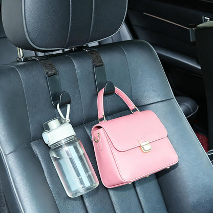 4-Pack Universal Car Headrest Hooks Anti-drop Seat Back Organizer for Bags