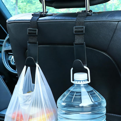 4-Pack Universal Car Headrest Hooks Anti-drop Seat Back Organizer for Bags
