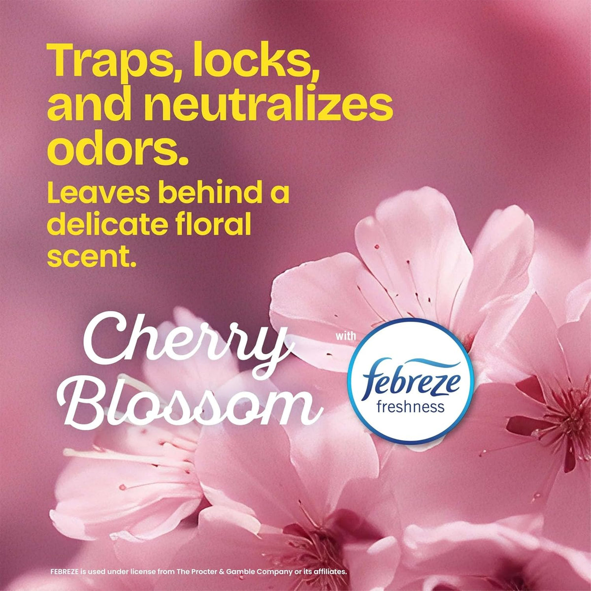 Glad Small Trash Bags, Great for Office, Bathrooms and Bedroom Bins, Cherry Blossom Scented Garbage Bags, Odor Resistant with Drawstring, Febreze Freshness, 4 Gallon Trash Bags, 80 Count
