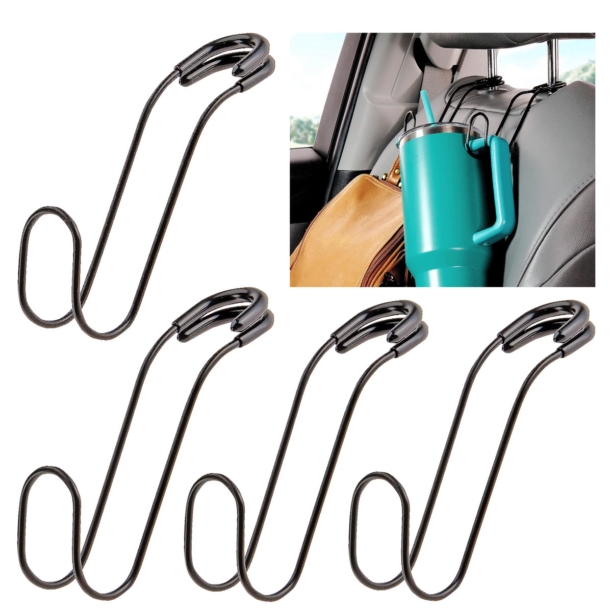 High Road Metal Car Hooks for Large Purse Straps and Heavy Bags