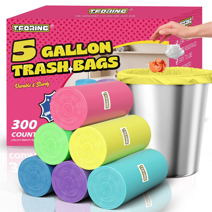 Small 3 Gallon Trash Bags Unscented, 0.78 Mil, Colored, 150 Count