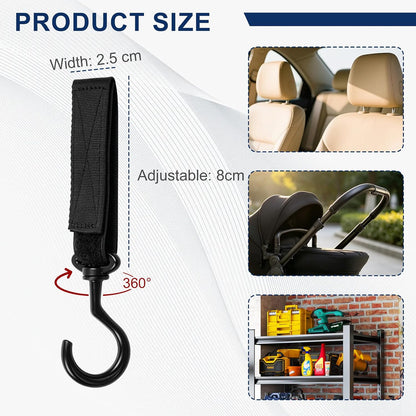 Car Seat Headrest Hook, Car Seat Back Storage Hanger Organizer, 4PCS