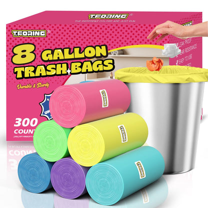 Small 3 Gallon Trash Bags Unscented, 0.78 Mil, Colored, 150 Count