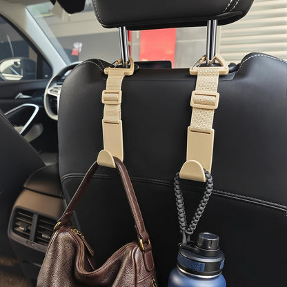 Amooca 4 Pack Anti-drop Headrest Hooks Adjustable Car Seat Organizer