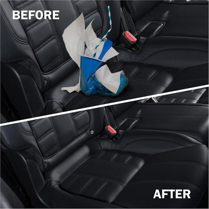 12x15 White Car Trash Bags, Leak-Proof, Headrest Handle, 2 Mil, 50 Pack