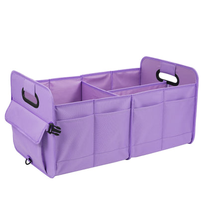 AOKJOY Car Trunk Organizer, Brown, Foldable, Non-slip, Adjustable, Multiple Compartments, 600D Oxford Cloth Material