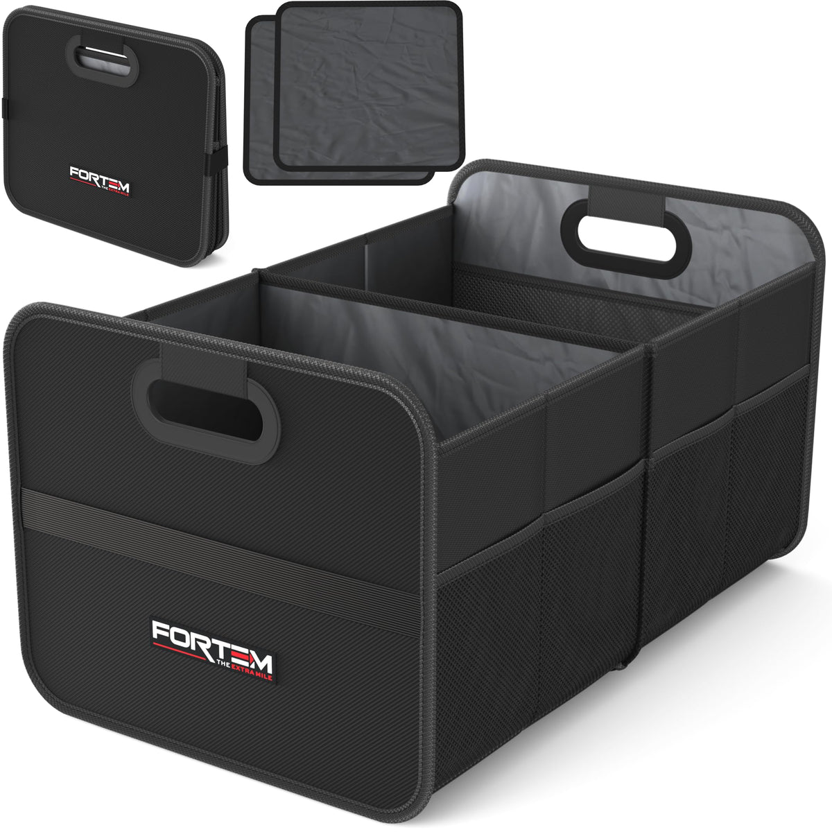 FORTEM Trunk Organizer - Car Organizer & Storage for SUVs, Trucks, Sedans