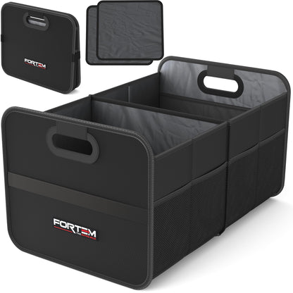 FORTEM Trunk Organizer - Car Organizer & Storage for SUVs, Trucks, Sedans