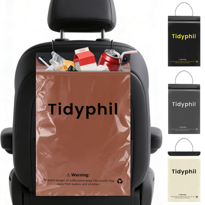 50 PCS Disposable Hanging Car Garbage Bags, Car Trash Can Substitute. Black