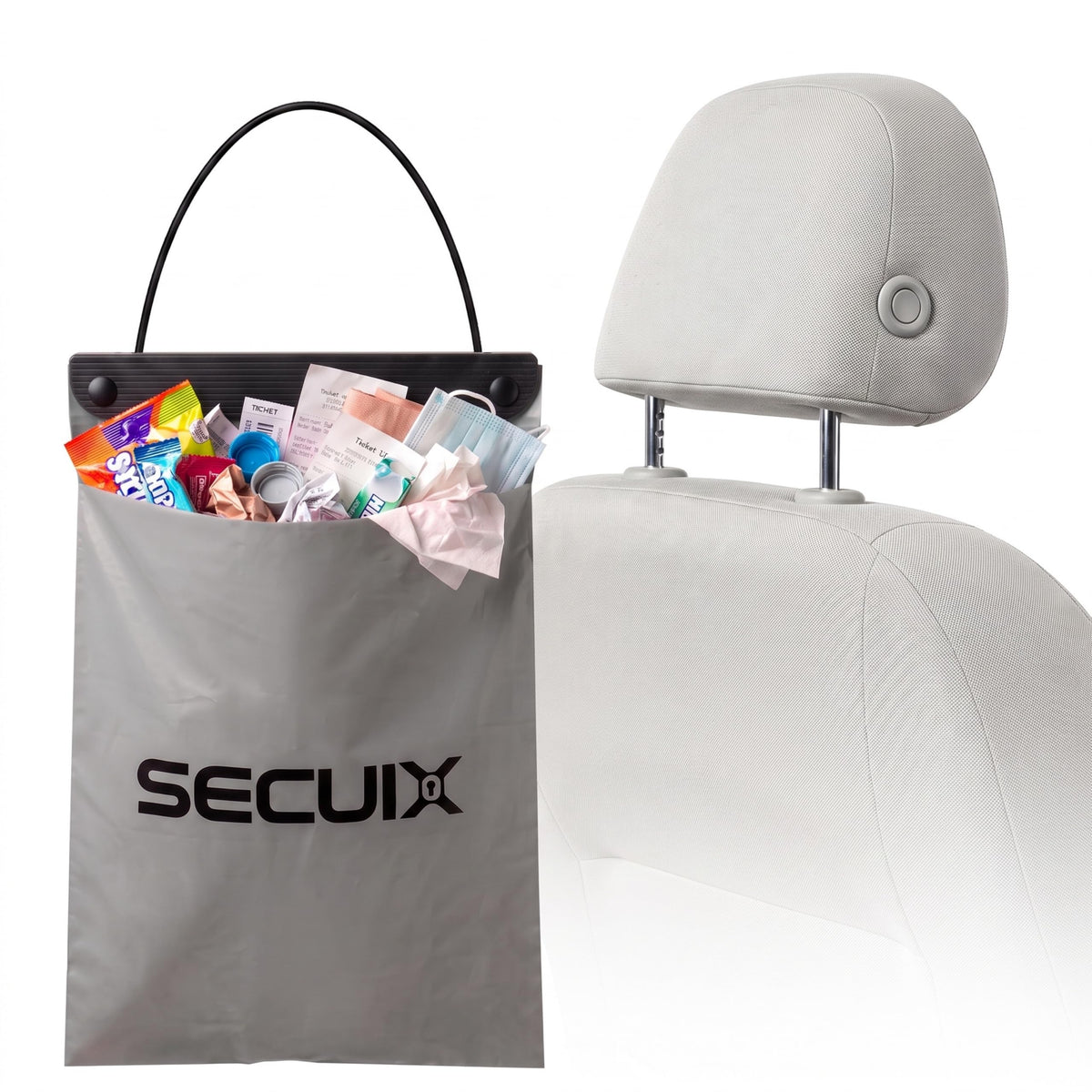 Disposable Car Trash Bags 21 Count - Leakproof 2 Gallon car Trash Bag