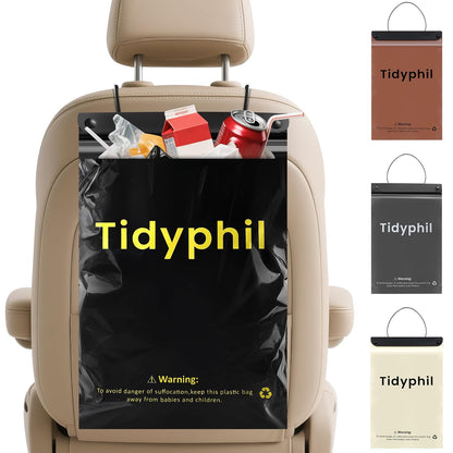 50 PCS Disposable Hanging Car Garbage Bags, Car Trash Can Substitute. Black