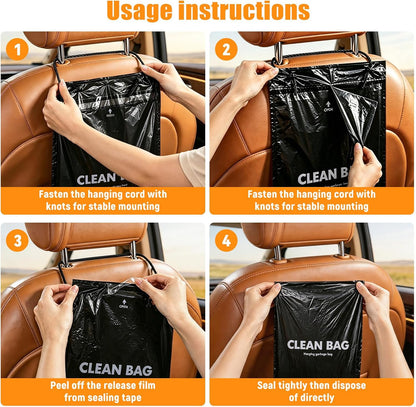50 PCS Car Trash Bag, Hanging Disposable Car Trash Bags