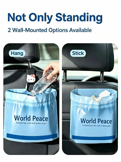 Thickened Self-Adhesive Car Trash & Vomit Bags, Leakproof 40 pcs